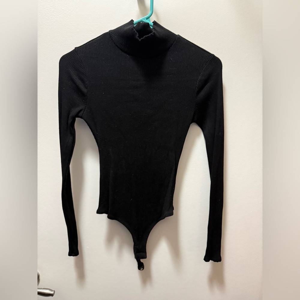 Elegant Black Long Sleeve Bodysuit